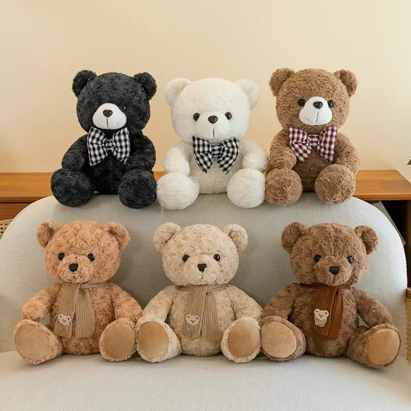 45cm Cute Cartoon Bixin Bear Series Plush Toys Stuffed Soft Animals Dressing Up Doll for Girls Kids Nice Surprise Birthday Gifts