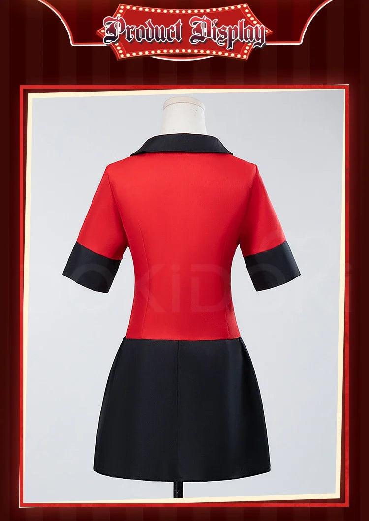 IN STOCK Charlie Vaggie Cosplay Costume Anime【S-3XL】DokiDoki-R Women Red Pajamas Charlie Morningstar Halloween Plus SIze