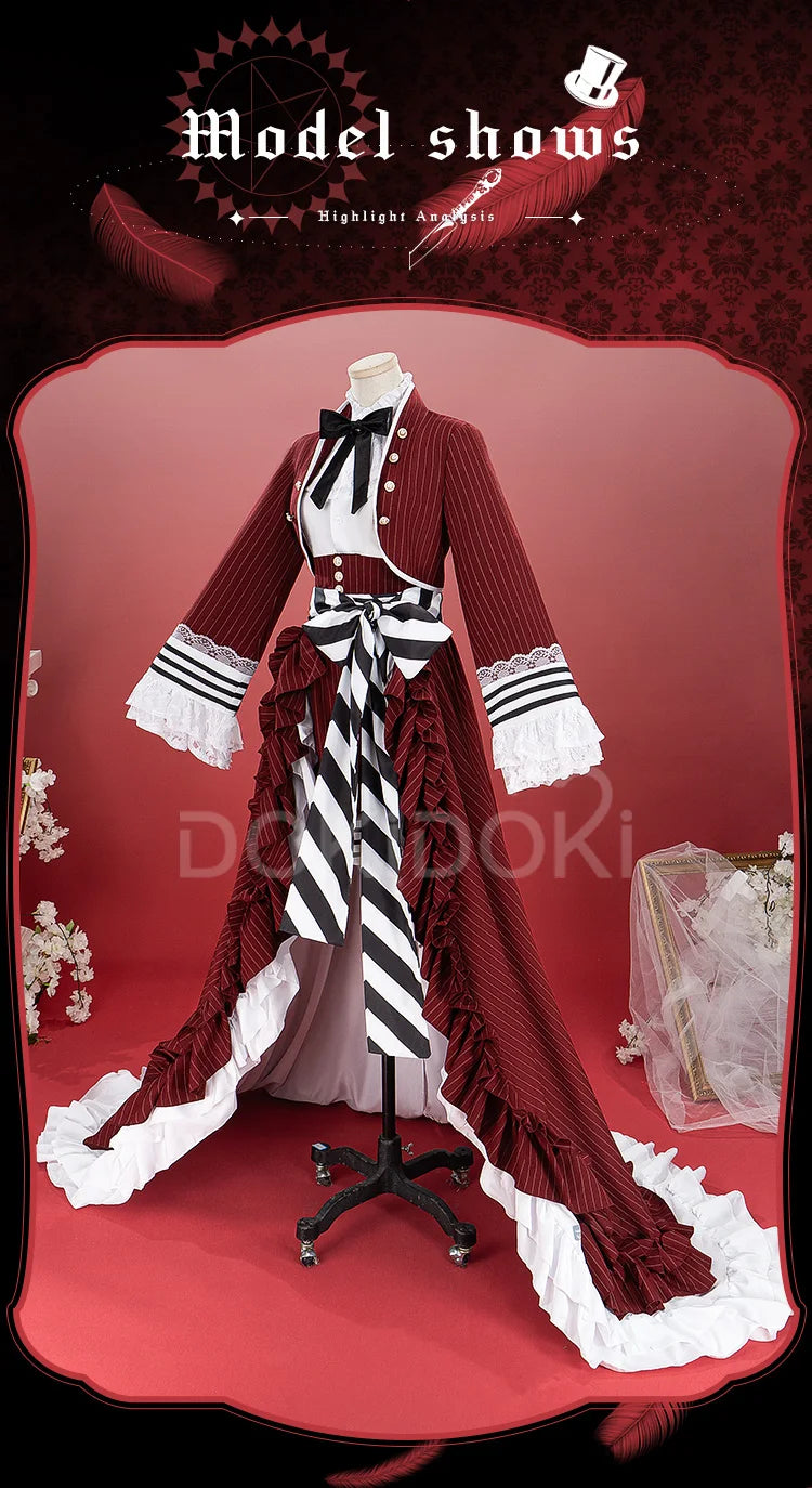 Ciel Phantomhive Cosplay Costume Anime Cosplay DokiDoki-R【XS-3XL】Men Long Costume Ciel Cosplay Plus Size