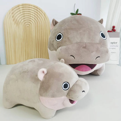 Cute Cartoon Hippo Plushies Stuffed Toy Animal Moo Deng Plush Hug Pillow Plump Hippo Soft Doll Home Decor Girl Boy Present