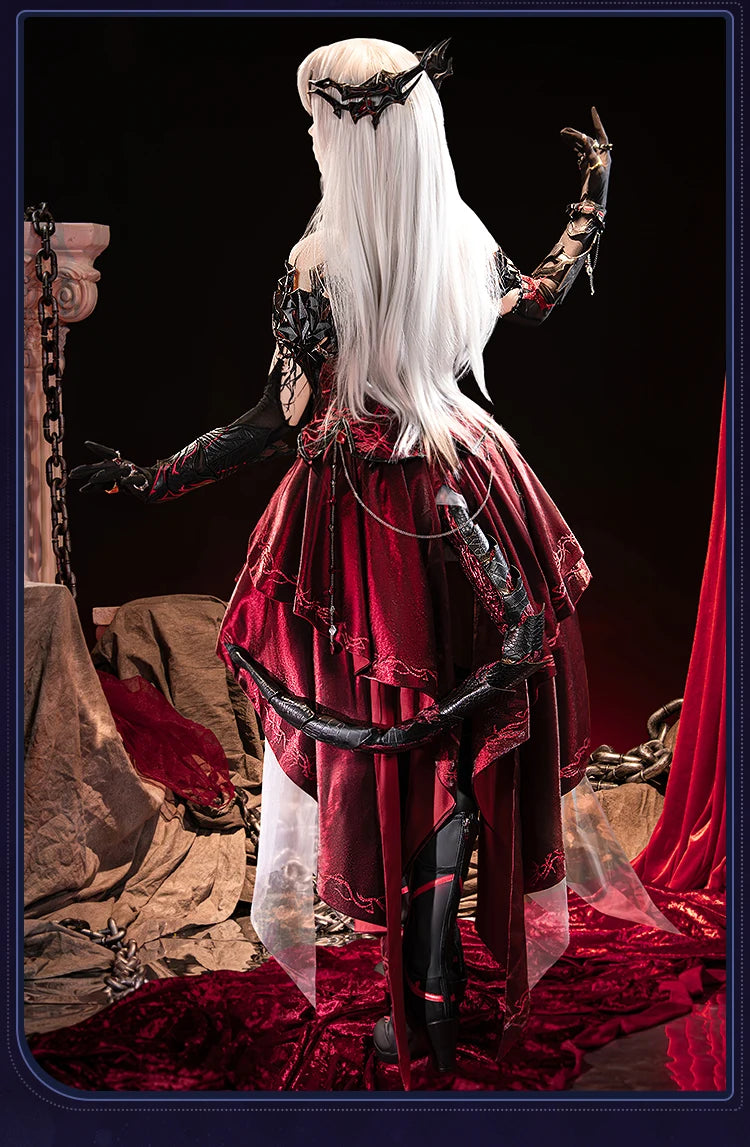 Abyss Lord Heroine Cosplay Costume Game Love and Deepspace【XS-2XL】DokiDoki-R Women Red Dress Halloween Qinche Sylus Plus Size