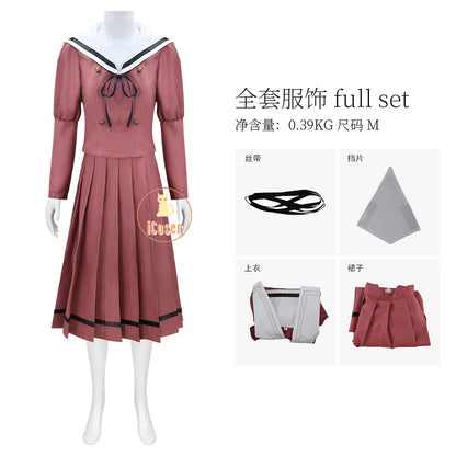 Anime The Fragrant Flower Blooms with Dignity Kaoruko Waguri Cosplay Costume Wig Red JK Skirt School Uniform for Women Girls Cos