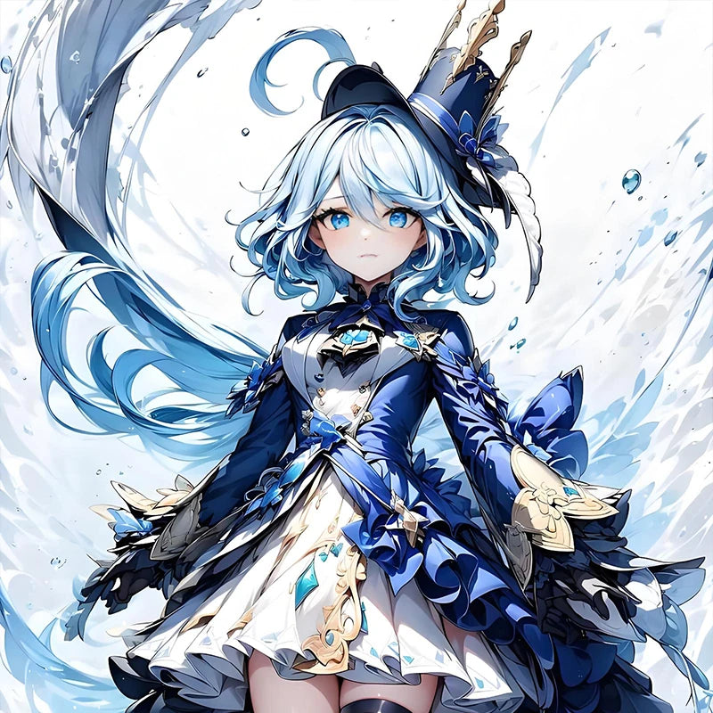 Genshin Impact Furina Cosplay Costume Set Polyester