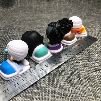 New 5pcs/set Anime Demon Slayer kawaii Q Version sleeping position Action Figure  PVC Model doll Toy Rement Desk Decor Gifts