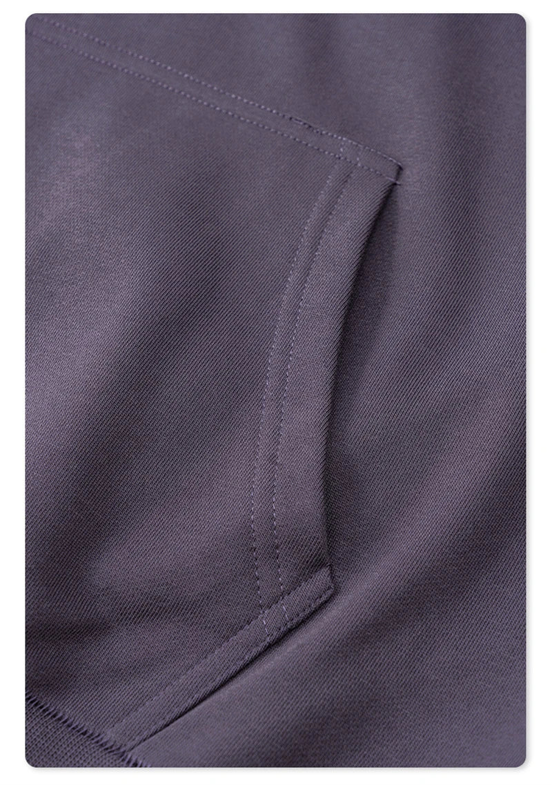 ZODF New Autumn Winter Solid Heavy Weight Hoodies For Men Unisex Basic Loose 440gsm Knitted Hooded Pullovers HY0886