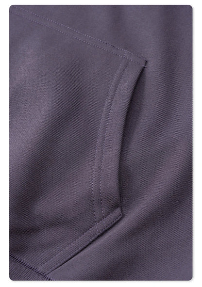 ZODF New Autumn Winter Solid Heavy Weight Hoodies For Men Unisex Basic Loose 440gsm Knitted Hooded Pullovers HY0886