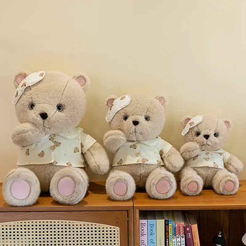 New Cute Good Night Bear Plush Toys Children's Soothing Dolls Indoor Ornaments Children's Sleeping Toy Children Birthday Gifts