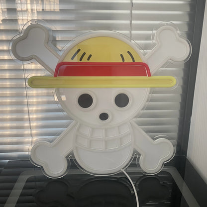 Custom One Piece Acrylic Neon LED Light Animes Luffy Artwork for Home Festival Decor Party Bar Hotel Salon Business Shop,Etc.