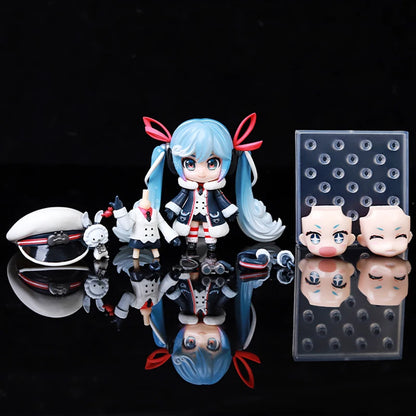 10cm/3.94in #1939 Hatsune Miku Anime Figure 15th Anniversary Strawberry Miku Action Figure #1940 Miku Collection Model Doll Toys