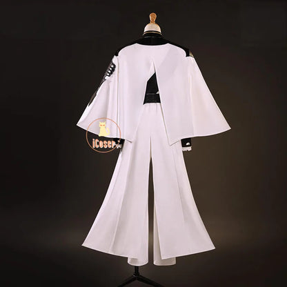 Anime Seraph of The End Ferid Bathory Cosplay Costume Wig White Uniform Cloak Metal Props Halloween Party for Women Men Carnival