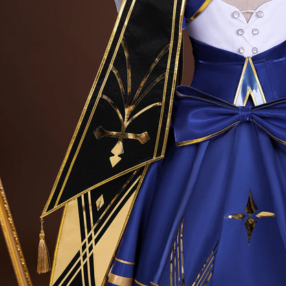 iCoser Honkai Star Rail Fate Saber Cosplay Costume Wig Dress Uniform Headwear Carnival Halloween Party Women Girls Props Gifts