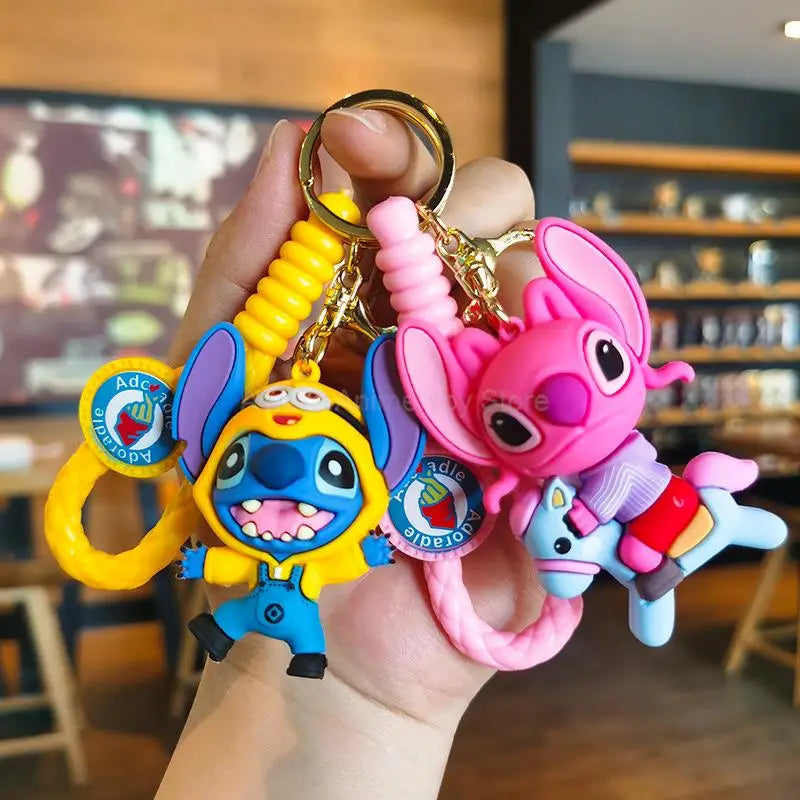 Anime Disney Keychain Mickey Mouse Minnie Toy Story Keyring Ornament Cartoon kawaii Key Chain Car Pendant Kids Toys Gifts