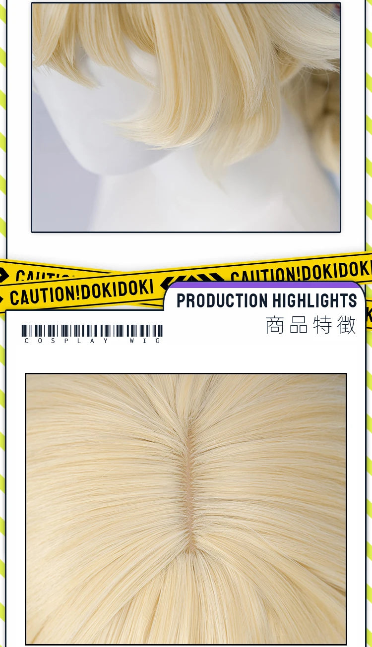 IN STOCK Ineffa Nefer Jahoda Flins Wig Game Genshin Impact DokiDoki Men Gradient Deying Hair Flins Cosplay Free Cap Halloween