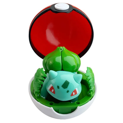 Original Pokemon Figure Pikachu Piplup Cubone Mimikyu Jigglypuff Cute Anime Ornament Pokeball Deforme Figurine Children Toy Gift