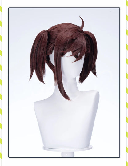 IN STOCK Momo Ayase Wig Anime Dandadan Cosplay DokiDoki Women 38cm Brown Short Hair Ayase Momo Maid Halloween Ear Clips Free Cap