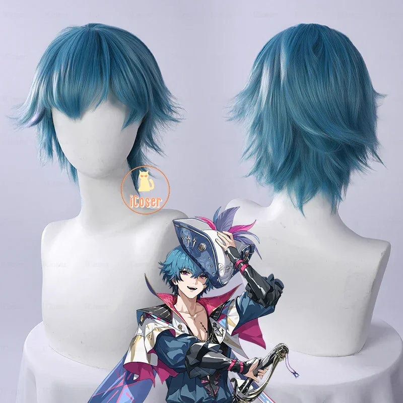 Wuthering Waves Brant Cosplay Costume Wig Uniform Hat Necklace Troupe of Fools Rinascita Carnival Halloween Party for Women Men