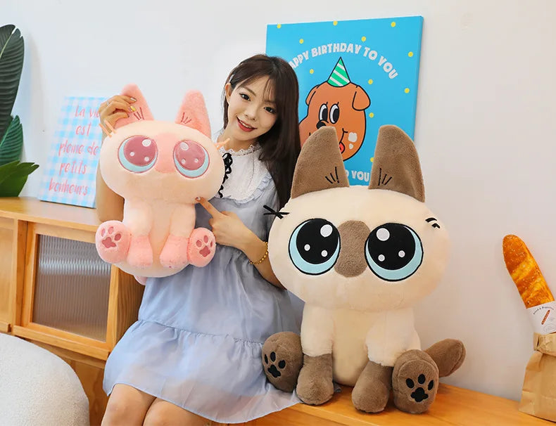 30-50cm Siamese Cat Animals Stuffed Doll Super Soft Home Office Decor High Quality Rabbit Toys Girls Boys Christmas Presents