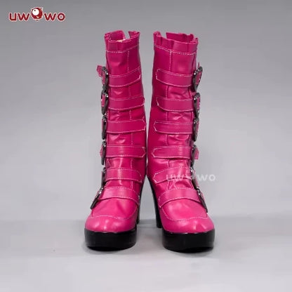 IN STOCK UWOWO Draculauraa Cosplay Costume Pink Suit Vampiree Female Little Devil Cosplay With Cape Hat Halloween Costumes Top