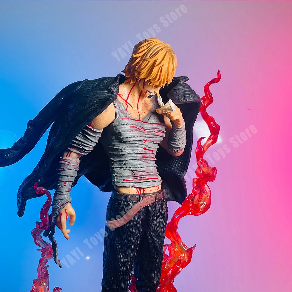 New 28cm One Piece Sanji Anime Figure Model Action FigurePVC GK Roronoa Collection Ornament Collecting Toys for Gift