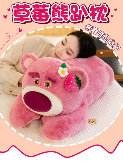 50/60/80CM Big Size Disney Lotso Kawaii Anime Plush Stuffed Doll Cartoon Room Decoration Plush Pillow Children's Holiday Gifts