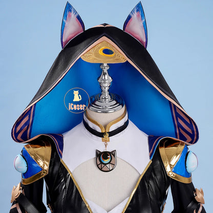 Honkai Star Rail Cipher Cosplay Costume Wig Uniform Jumpsuit Cifera Leggings Tail Props Halloween Party for Women Girls Carnival