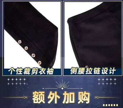 Arknights Aefanyl Logos Cosplay Costume Wig Uniform Earrings Radiant Serenity Ambience Synesthesia Halloween Party for Women Men