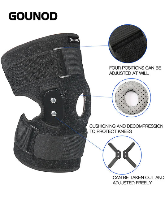 1pc Adjustable Hinged Knee Brace Knee Joint Support Wrapped