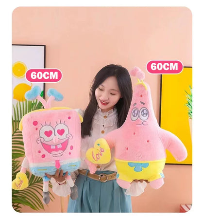 45-100CM SpongeBob SquarePants Patrick Star Doll Anime Cartoon Plush Toy Soft Cute Stuffed Collection Children's Birthday Gift