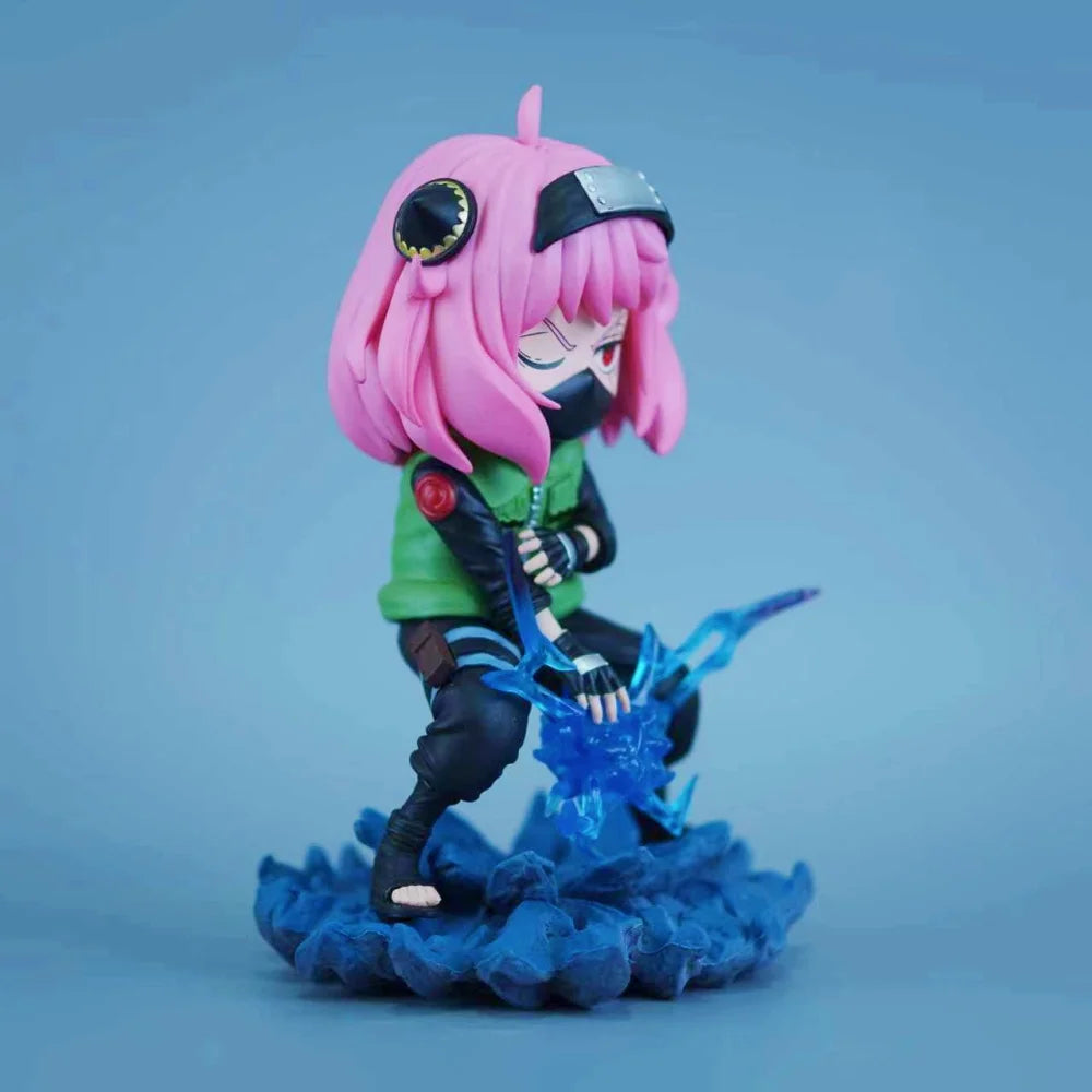 19cm Anime NARUTO Hatake Kakashi PVC Action Figure Anya Forger Cosplay Statue Model Toy Gift