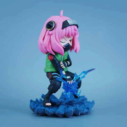 19cm Anime NARUTO Hatake Kakashi PVC Action Figure Anya Forger Cosplay Statue Model Toy Gift