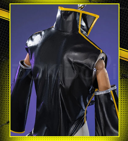 Lenn Cosplay Costume DokiDoki-R Men Black Punk Costume Lenn Cosplay Costume Men Cosplay Black Uniform Male