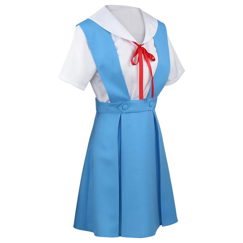 Homchee Trends Ayanami Rei Cosplay Dress Set Cotton Polyester