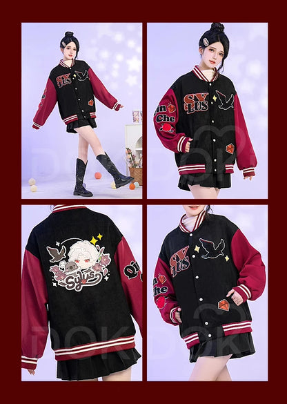 Sylus Doujin Cosplay Costume Game Love and Deepspace DokiDoki-R Men Women Daily Baseball Jacket Sylus Cosplay Coat