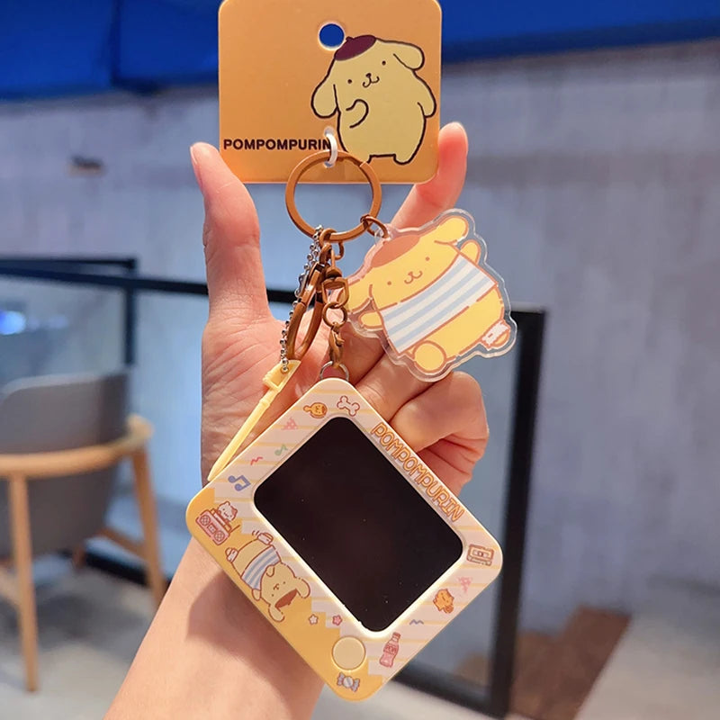 Sanrio Hello Kitty Kuromi Melody Pachacoo Cinnamoroll Hangyodon Gudetama Graffiti Toy Keychain Birthday Gift