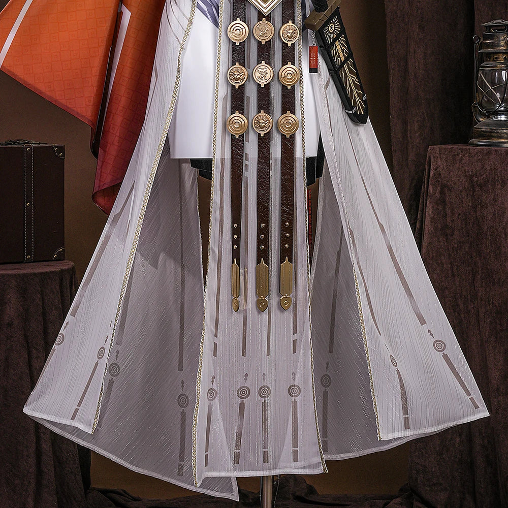 Wuthering Waves Augusta Cosplay Costume Wig Dress Uniform Headwear Earrings Christmas Halloween Party for Women Girls Role Play