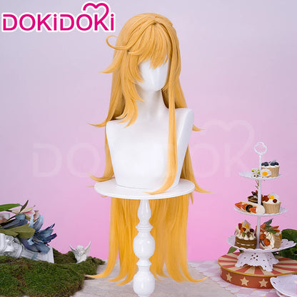 IN STOCK Escoffier Wig Game Genshin Impact DokiDoki Women Orange 80cm Long Hair Escoffier Cosplay Free Wig Cap