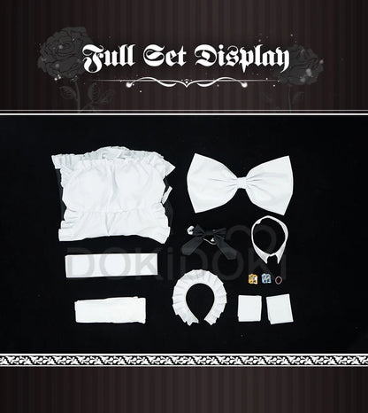 Gotou Hitori Cosplay Anime Bocchi the Rock! 【S-2XL】DokiDoki Cute Maid Uniform Dress Gotou Hitori Women Cosplay Costume Plus Size