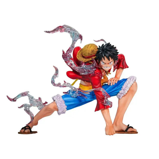 19cm One Piece Luffy Gear 5 Nika Figure JT Eight Times Mirror Style Red/White Color PVC Anime Collectible Desk Decor Model Toy