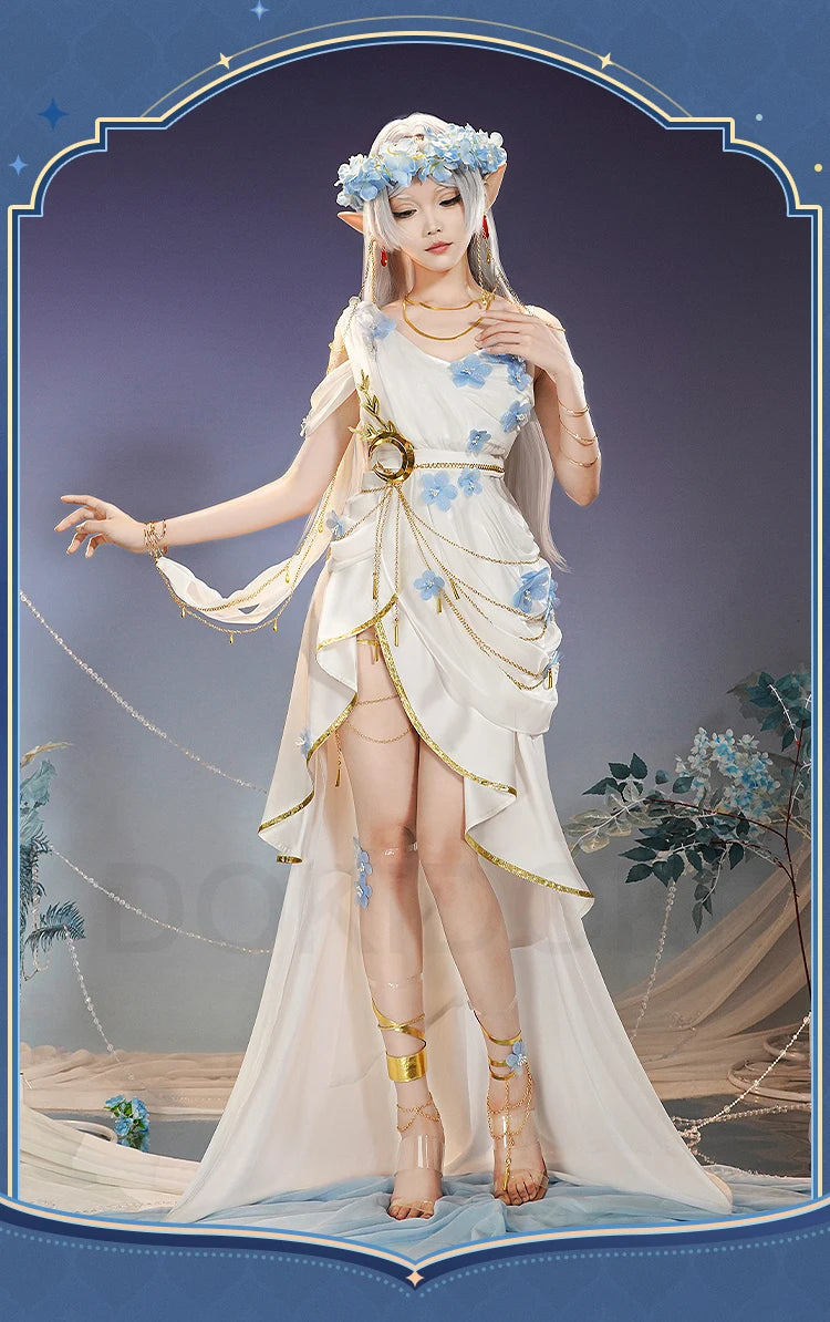 IN STOCK Frieren Cosplay Doujin Costume Anime Frieren: Beyond Journey's End DokiDoki-SR Women Witch Dress Frieren Oracle Wig