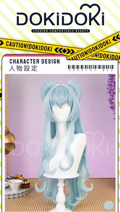 IN STOCK Yumemizuki Mizuki Hutao Wig Game Genshin Impact DokiDoki 95cm Long Wig Hu Tao Lantern Rite Free Cap Yumemizuki Ears Fan