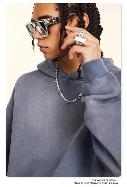 ZODF Autumn Winter Monkey Washed Fleece Hoodies For Men Unisex Basic 360gsm Warm Knitted Hooded Pullovers Coats HY0903