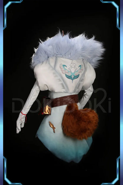 IN STOCK Auroraa Kaynn Cosplay Costume Game Cosplay DokiDoki-R Women Auroraa Witch Costume Mace Hat Ears Props