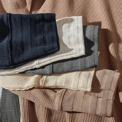 Autumn And Winter New American Heavyweight Retro Men's Waffle Long-sleeved T-shirt Loose Fashion Henley Collar Bottoming-shirt