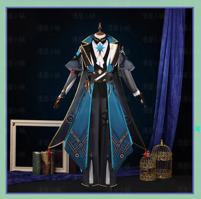 Honkai Star Rail Anaxa Cosplay Costume Wig Uniform Earrings Anaxagoras Grove of Epiphany Amphoreus Halloween Party for Women Men