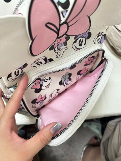 New Disney Bag Cute Cartoon Disneyland Minnie Backpack Girl Mini Cartoon Casual Backpack Christmas Gift