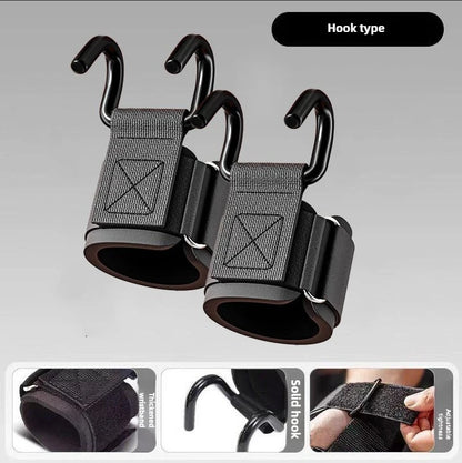 Weight Lifting Hook Grips with Adjustable Wrist Wraps for Gym Fitness Pull-Ups Powerlifting Gloves 1 Pair