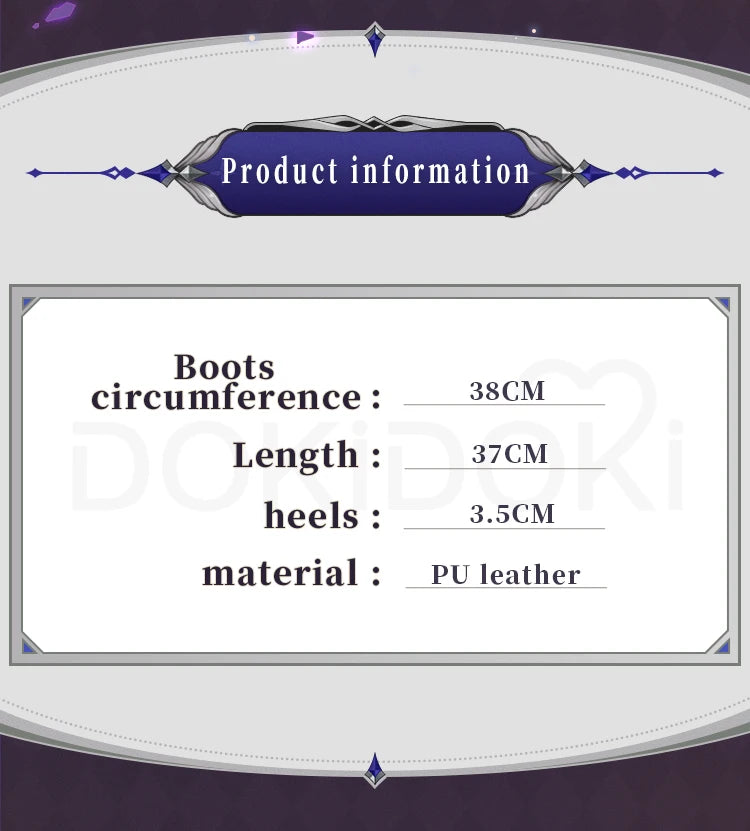 Flins Durin Cosplay Shoes Game Genshin Impact DokiDoki-SR Men Short Long Black Boots Kyryll Chudomirovich Halloween Cosplay