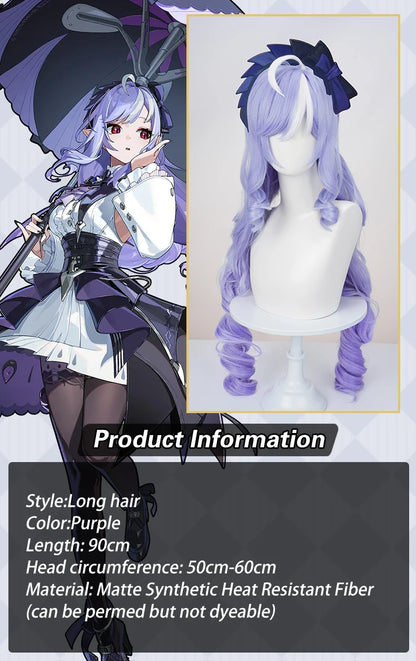UWOWO Vivian Wig Game Zenless Zone Zero ZZZ Vivian Cosplay Wig Purple Hair Long Hair Halloween Wig