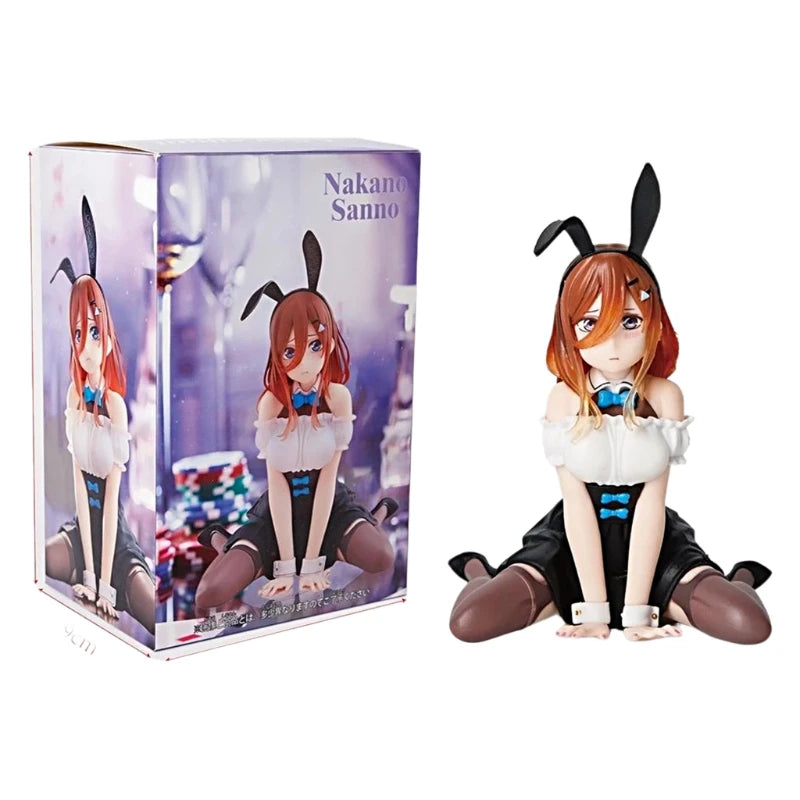 Anime Nakano Miku Figurine The Quintessential Quintuplets  Nakano Nino Bunny Girl Figures PVC Model Collection Toy Birthday Gift