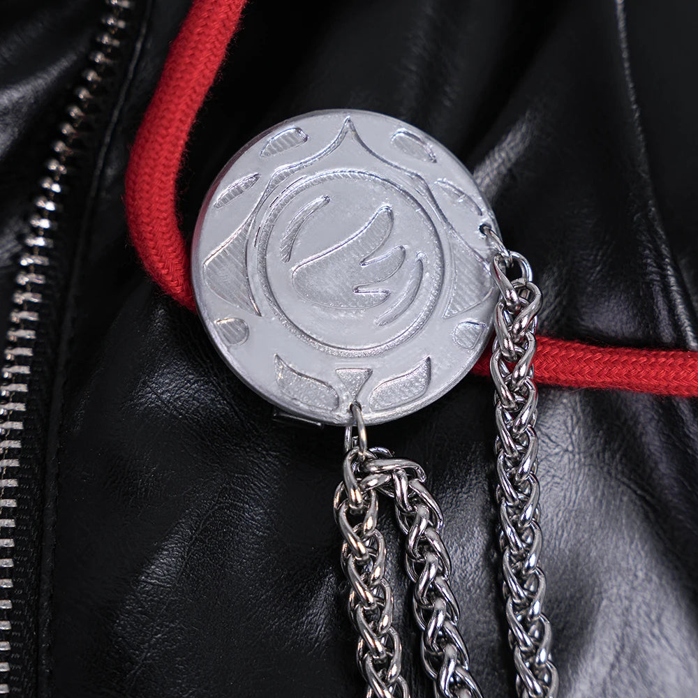 iCoser Arknights Exusiai The New Covenant Cosplay Costume Wig Uniform Luminous Headwear Halloween Party for Women Girls Carnival